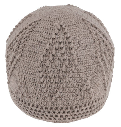 Modefa Kufi Mink Men's Islamic Knitted Cotton Geometric Kufi - Mink