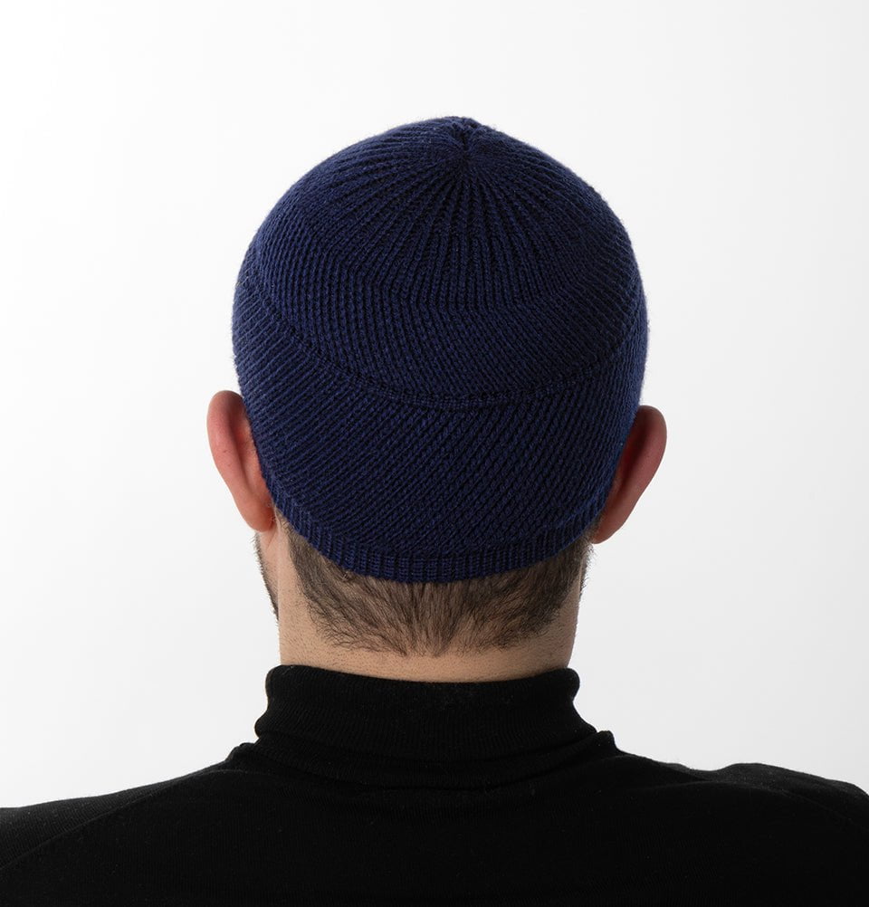 Modefa Kufi Navy Blue Men's Premium Islamic Cozy Knitted Kufi - Navy Blue