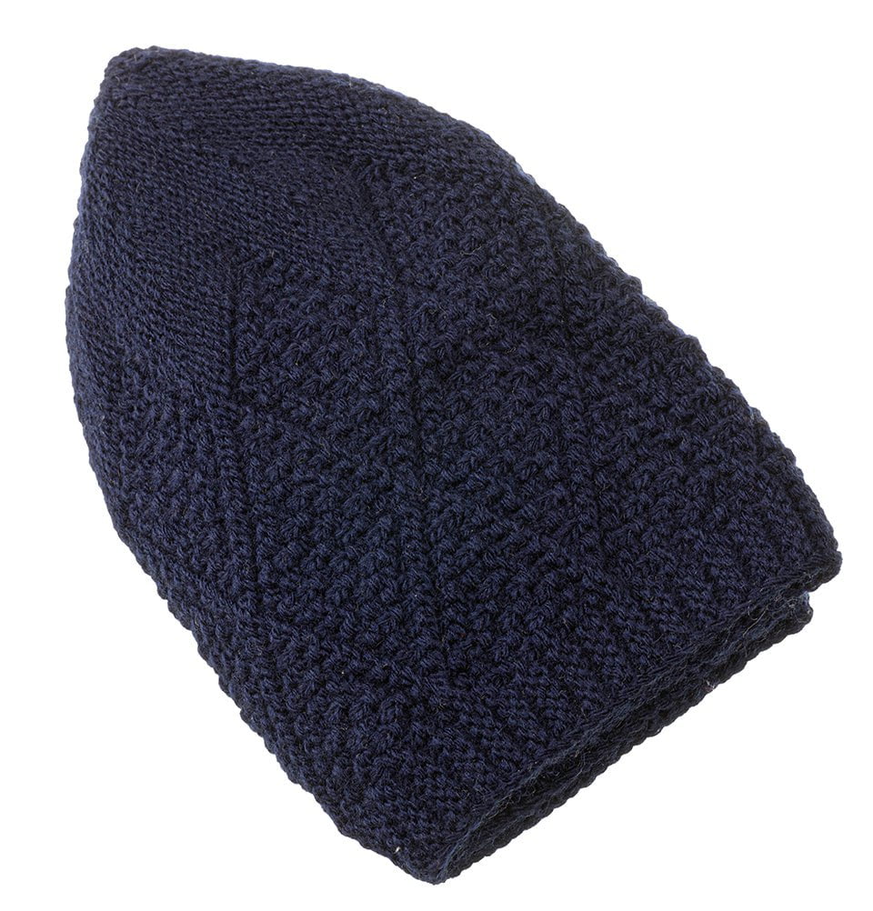 Modefa Kufi Navy Blue Men's Premium Islamic Diamond Knitted Kufi - Navy Blue