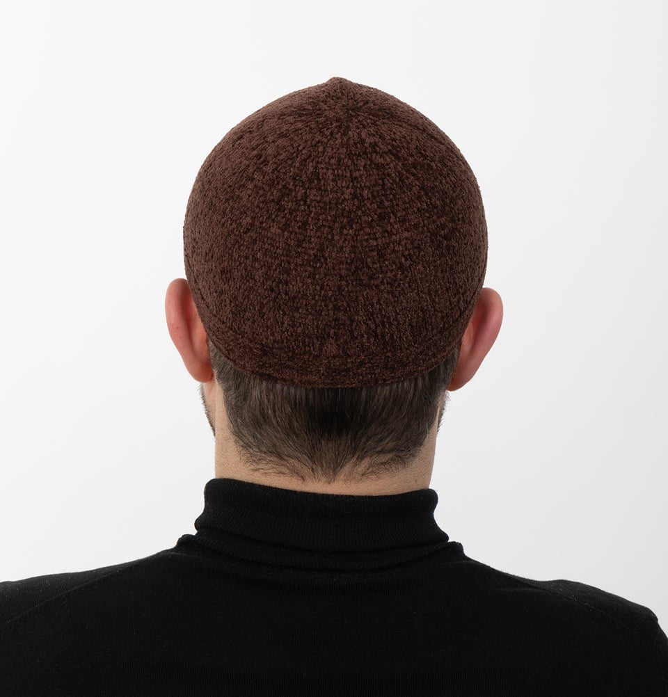 Modefa Kufi Pecan Brown Men's Premium Islamic Chenille Comfort Knitted Kufi - Pecan Brown