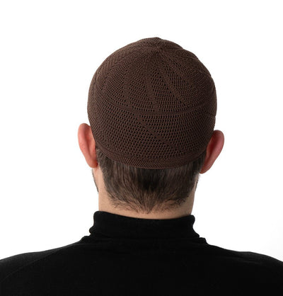 Modefa Kufi Sepia Brown Men's Premium Islamic Dervish Knitted Kufi - Sepia Brown