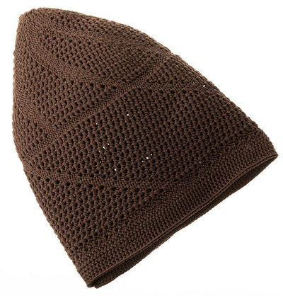 Modefa Kufi Sepia Brown Men's Premium Islamic Dervish Knitted Kufi - Sepia Brown