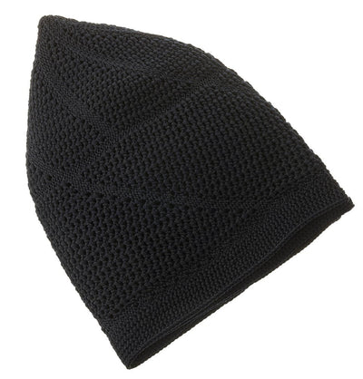 Modefa Kufi Sleek Black Men's Premium Islamic Dervish Knitted Kufi - Sleek Black