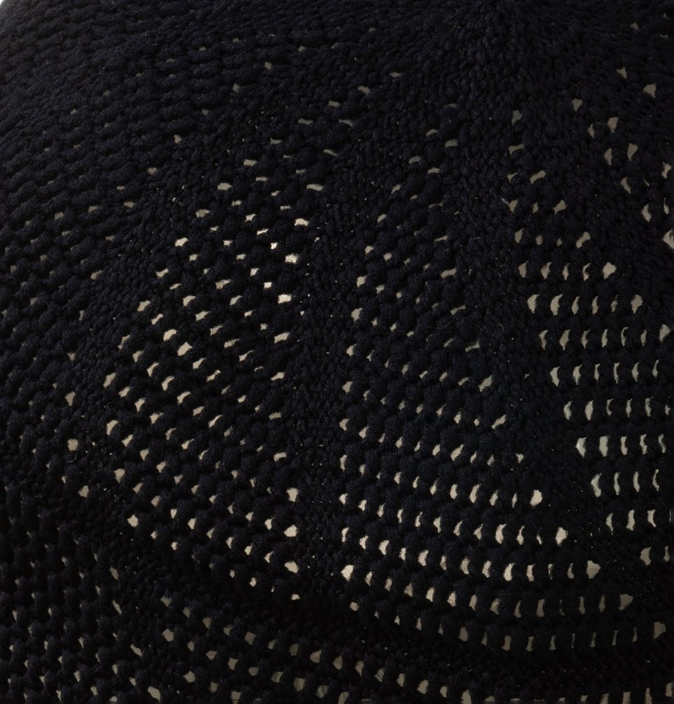 Modefa Kufi Sleek Black Men's Premium Islamic Dervish Knitted Kufi - Sleek Black