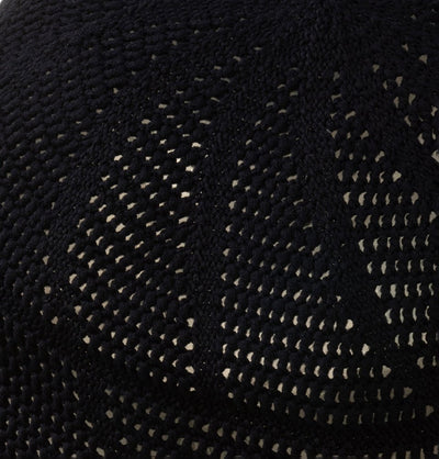 Modefa Kufi Sleek Black Men's Premium Islamic Dervish Knitted Kufi - Sleek Black