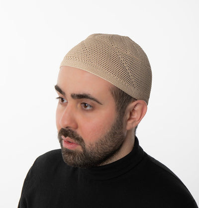 Modefa Kufi Tuscan Beige Men's Premium Islamic Dervish Knitted Kufi - Tuscan Beige