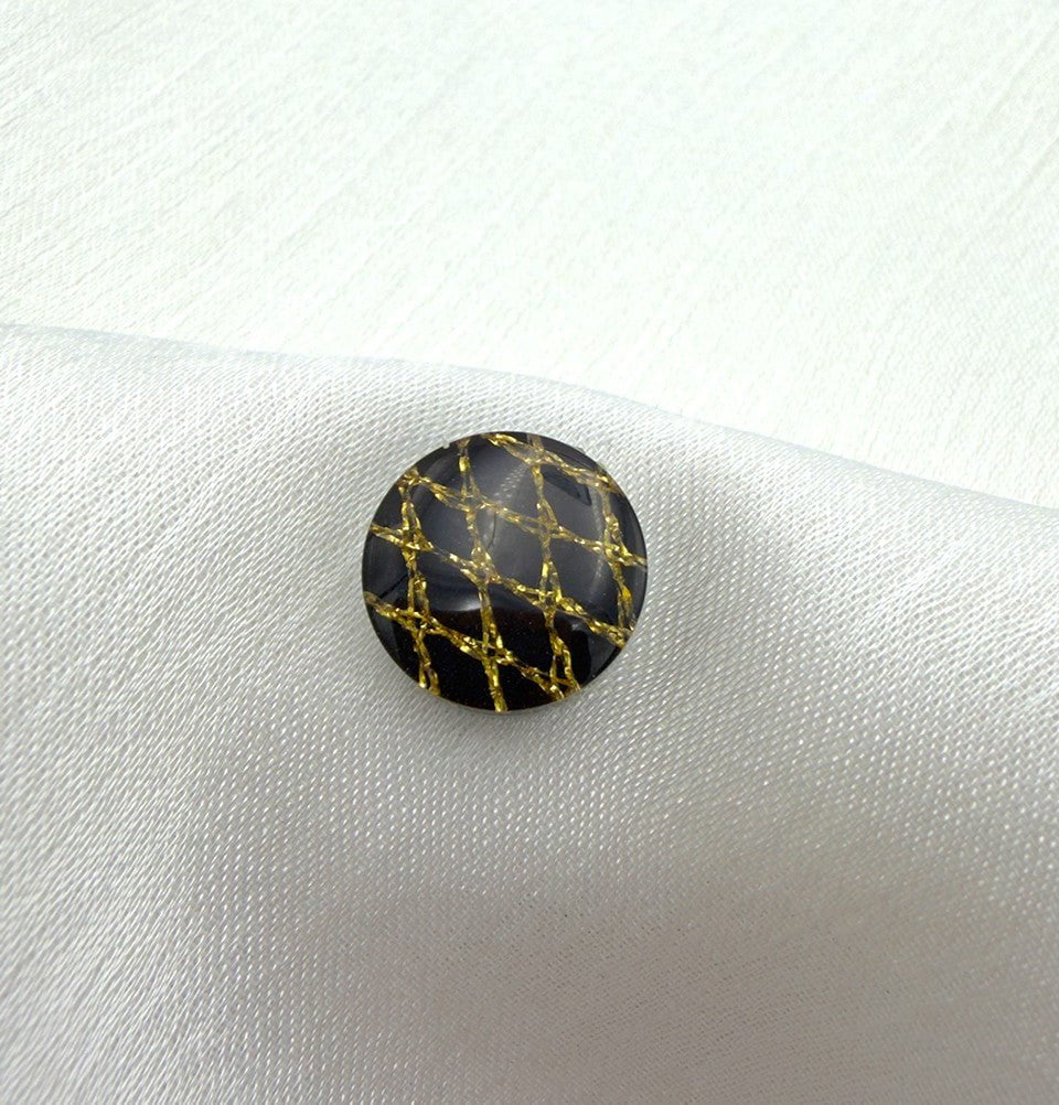Modefa Magnetic pins Black & Gold Lattice Magnetic Hijab Pin - Black & Gold
