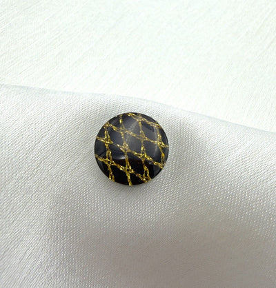 Modefa Magnetic pins Black & Gold Lattice Magnetic Hijab Pin - Black & Gold