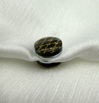 Modefa Magnetic pins Black & Gold Lattice Magnetic Hijab Pin - Black & Gold