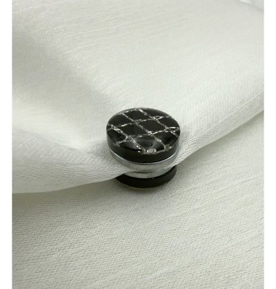 Modefa Magnetic pins Black & Silver Lattice Magnetic Hijab Pin - Black & Silver
