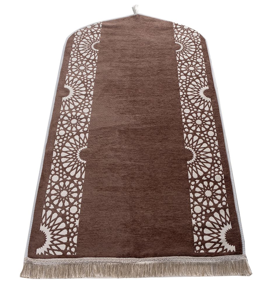 Modefa Mink Chenille Foam Prayer Rug - Mustaqim Mink