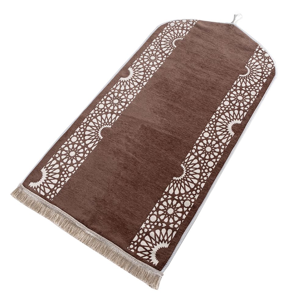 Modefa Mink Chenille Foam Prayer Rug - Mustaqim Mink