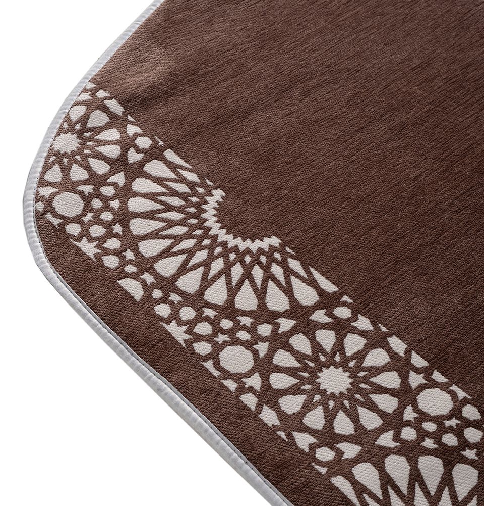 Modefa Mink Chenille Foam Prayer Rug - Mustaqim Mink