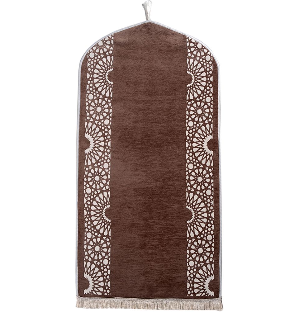 Modefa Mink Chenille Foam Prayer Rug - Mustaqim Mink