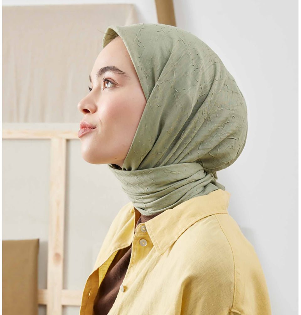 Modefa Mint Bamboo Viscose Square Summer Hijab - Mint