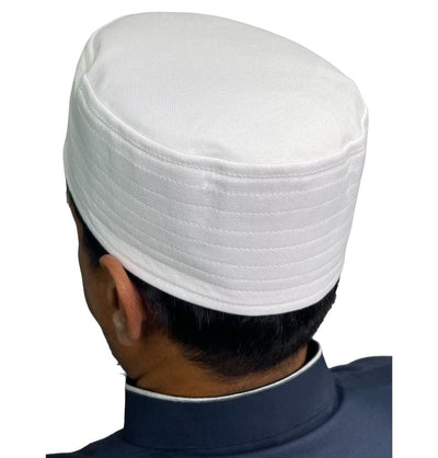 Modefa Modefa Men's Structured Kufi Hat - Plain White
