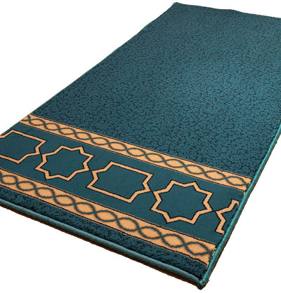 Modefa Modefa Turkish Islamic Luxury Kilim Prayer Rug - Selcuk Star - Teal