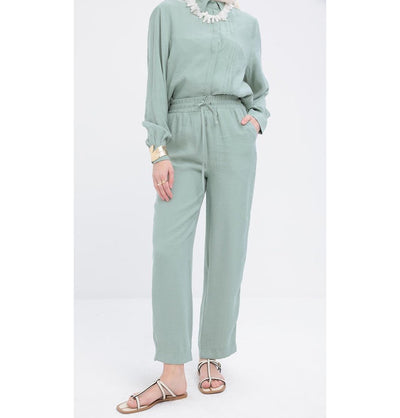 Modefa Modest Clothing Set Modern Muslim Women's Side Pleated Co-ord set - M30086 Mint