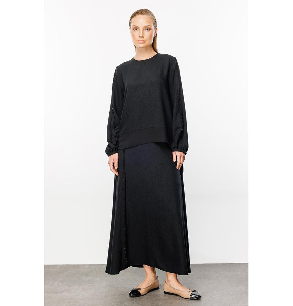 ワンピース FEDERICA TOSI Women Mid Skirts 42305 420 Black Claudie_CFPJU00578-B001_H_1.jpg