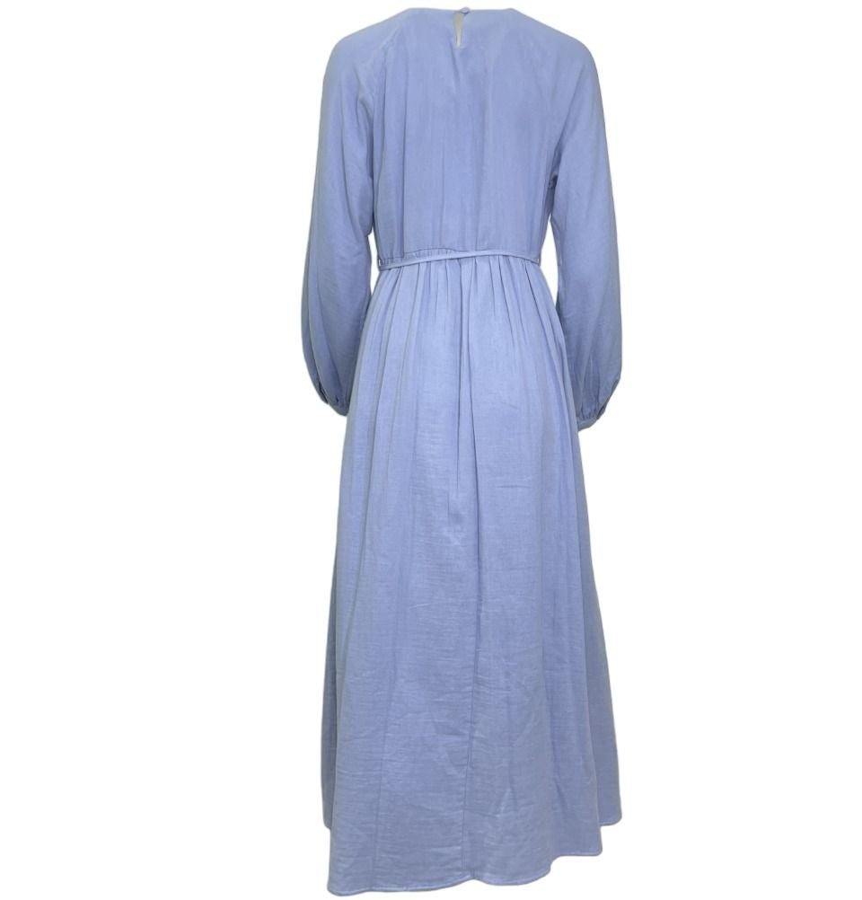 Modefa Modest Women's Cotton Dress 28302 - Blue