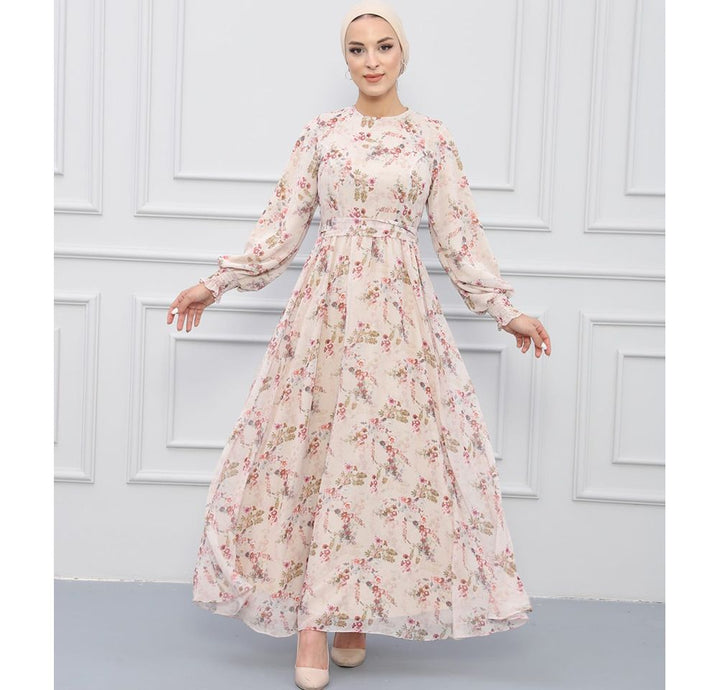 Modest Women's Dress Dainty Floral 7999-31