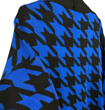 Modefa Outerwear Modest Muslim Women’s Chevron Long Knitted Cardigan - Black and Blue