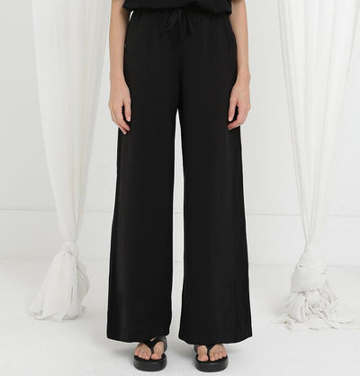 Modefa Pant Modern Muslim Women's Casual Wide Leg Pants - 20646 Black