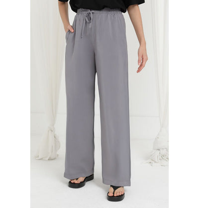 Modefa Pant Modern Muslim Women's Casual Wide Leg Pants - 20646 Grey
