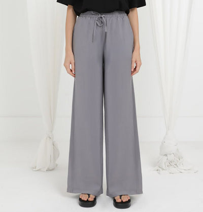 Modefa Pant Modern Muslim Women's Casual Wide Leg Pants - 20646 Grey