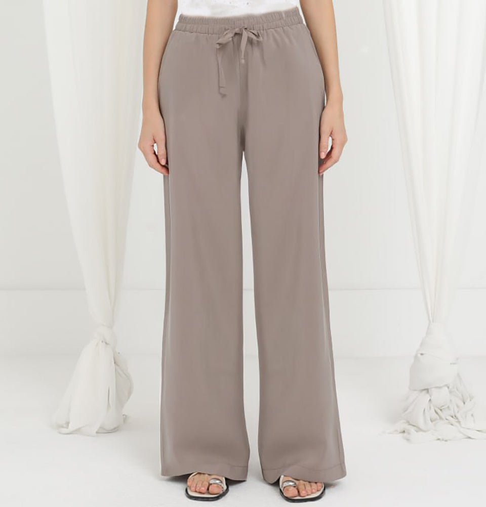 Modefa Pant Modern Muslim Women's Casual Wide Leg Pants - 20646 Mink