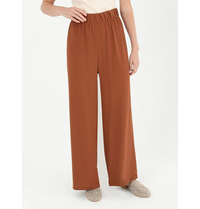 Modefa Pant Modern Muslim Women's High Waisted Wide Legged Pants - Brown