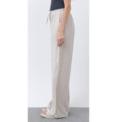 Modefa Pant Modern Muslim Women's Linen Casual Wide Leg Pants - M32342 Beige