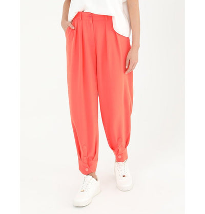 Modefa Pant Modern Muslim Women's Pleated Casual Joggers - 18160 Coral