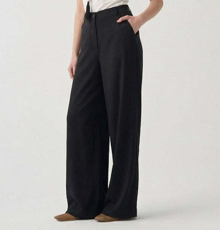 Women's Everyday Modest Wide Leg Pants - 70198 Black