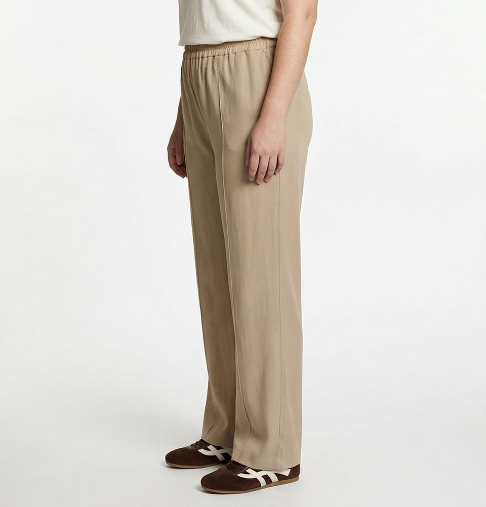Women's Relaxed Palazzo Pants - 76031 Beige