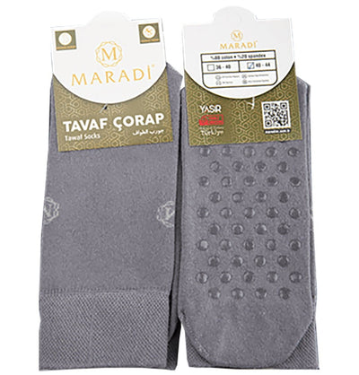 Modefa Patik/ Chedik/ Socks Men's Islamic Nonslip Seamless Umrah Hajj Tawaf Socks - Grey