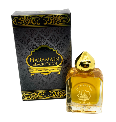 Modefa Perfume Black Oudh Haramain Attar - Alcohol Free Roll on Perfume Oil - Black Oudh