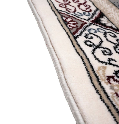 Modefa Prayer Rug Beige Erguvan Luxury Kilim Velvet Carpet Islamic Prayer Rug - Aqsa - Beige