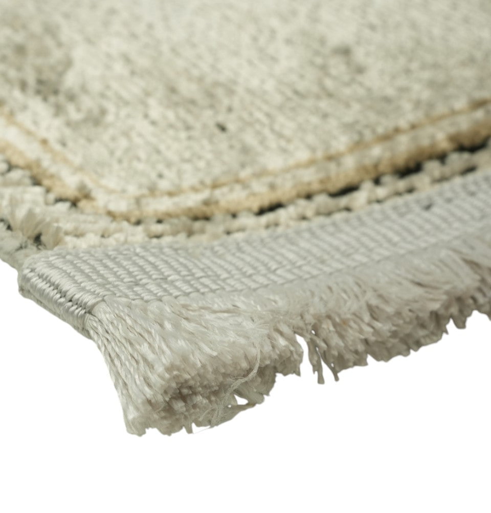 Modefa Prayer Rug Beige Velvet Islamic Child Prayer Rug - Crescent Mosque Beige