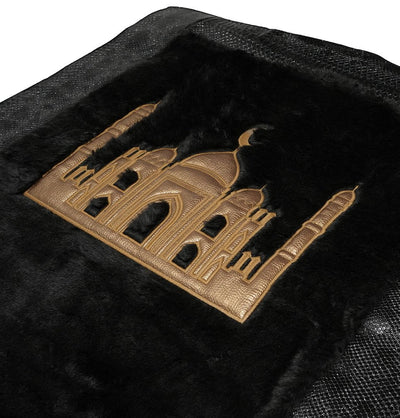 Modefa Prayer Rug Black Basmala Cylinder Keepsake Gift Box With Prayer Mat - Black