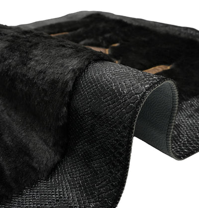 Modefa Prayer Rug Black Basmala Cylinder Keepsake Gift Box With Prayer Mat - Black