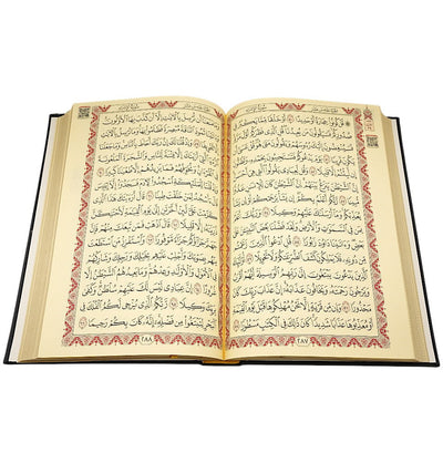 Modefa Prayer Rug Black Prayer Rug Gift Box Set - With Quran in Arabic & Prayer Beads - Black