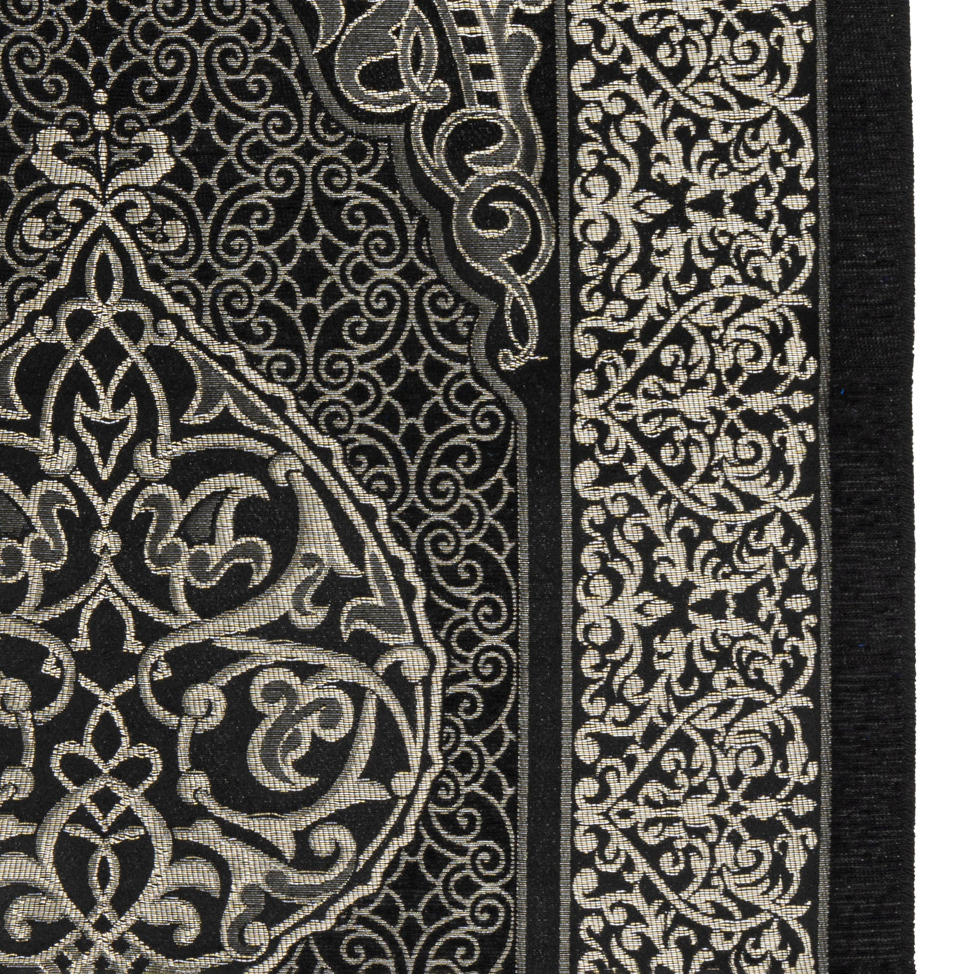 Modefa Prayer Rug Black Ramadan Lantern Cylinder Gift Box Set with Prayer Mat & Prayer Beads - Black