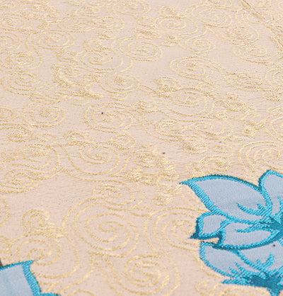 Modefa Prayer Rug Chenille & Taffeta Islamic Prayer Mat Poppies - Green