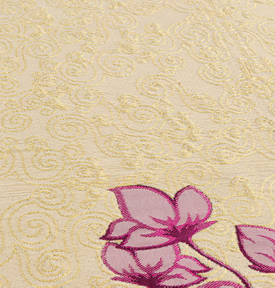 Modefa Prayer Rug Chenille & Taffeta Islamic Prayer Mat Poppies - Pink