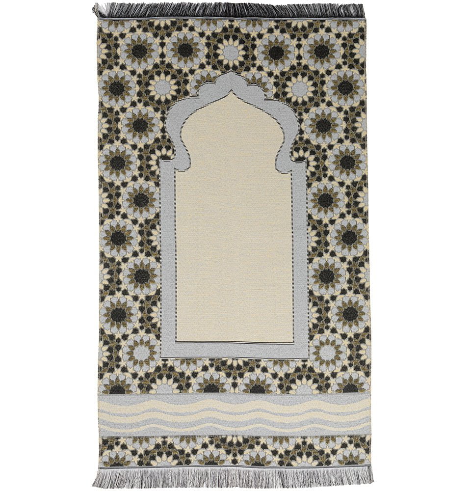 Modefa Prayer Rug Chenille Thin Travel Islamic Prayer Mat Stargazer - Blue