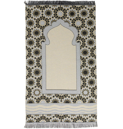 Modefa Prayer Rug Chenille Thin Travel Islamic Prayer Mat Stargazer - Blue