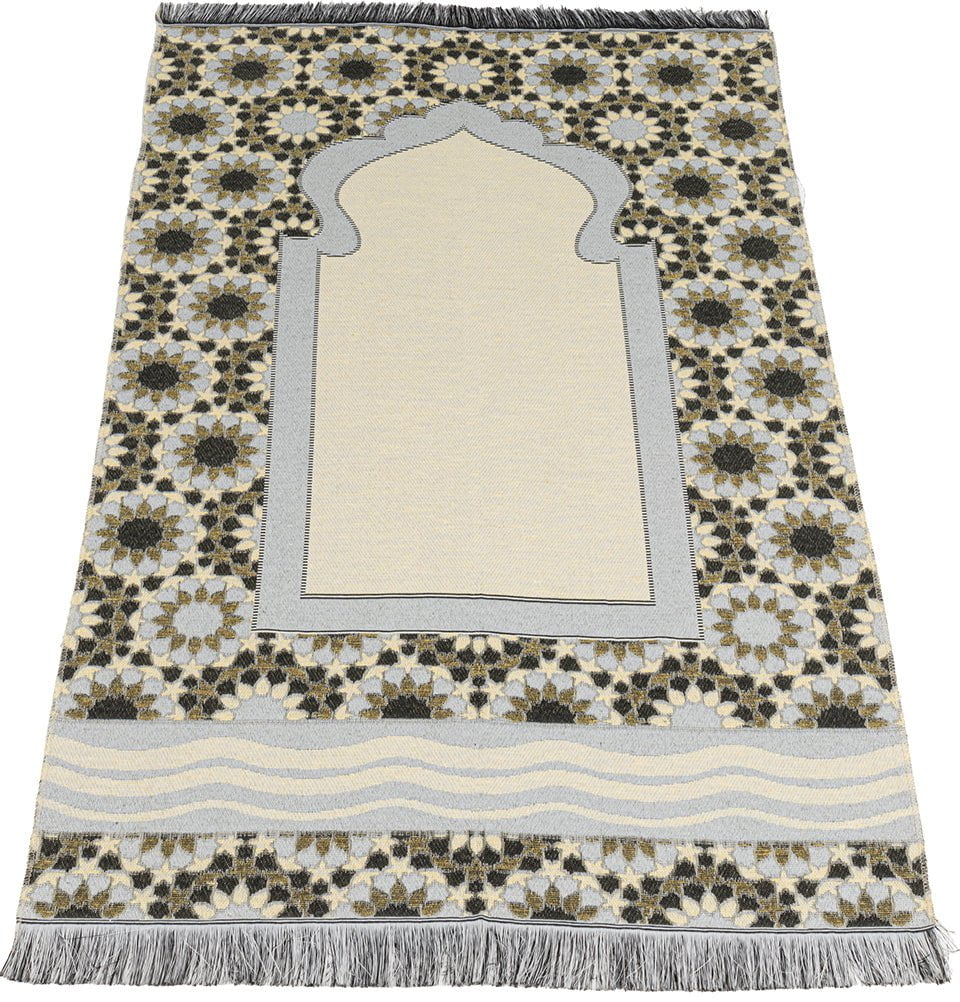 Modefa Prayer Rug Chenille Thin Travel Islamic Prayer Mat Stargazer - Blue