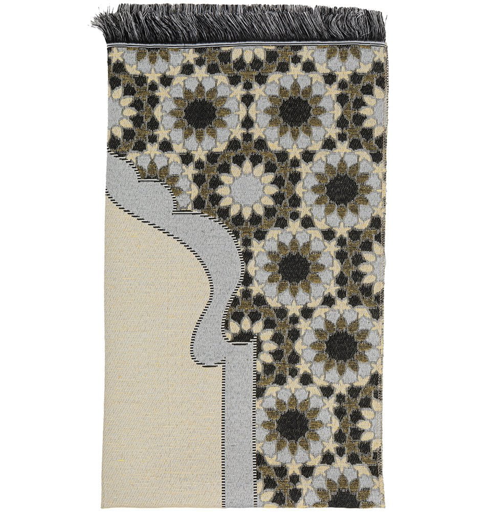 Modefa Prayer Rug Chenille Thin Travel Islamic Prayer Mat Stargazer - Blue