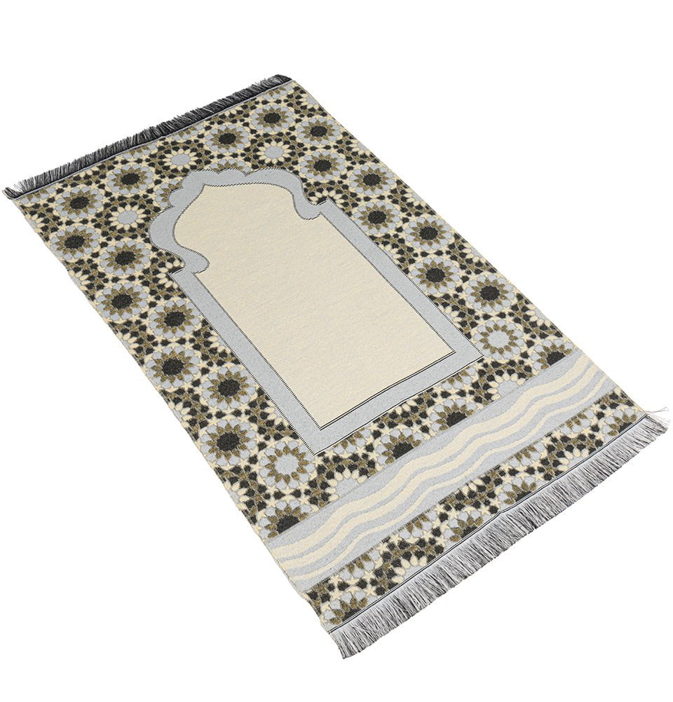 Modefa Prayer Rug Chenille Thin Travel Islamic Prayer Mat Stargazer - Blue